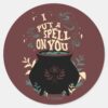 Hocus Pocus I Put A Spell On You Cauldron Classic Round Sticker