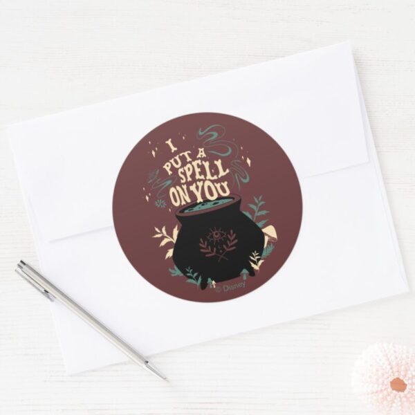 Hocus_Pocus_I_Put_a_Spell_on_You_Cauldron_Classic_Round_Sticker_3 Hocus Pocus I Put A Spell On You Cauldron Classic Round Sticker