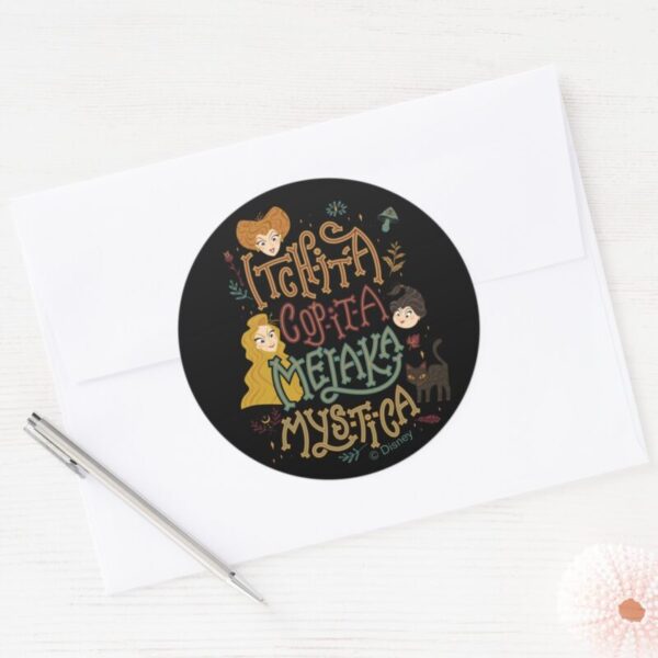 Hocus_Pocus_Mystical_Spell_Incantation_Classic_Round_Sticker_3 Hocus Pocus Mystical Spell Incantation Classic Round Sticker