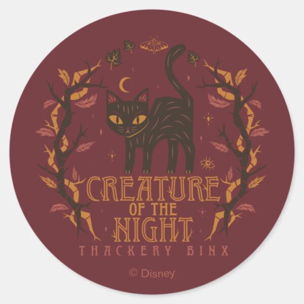 Hocus_Pocus_Thackery_Binx_Night_Magic_Classic_Round_Sticker_1 Hocus Pocus Thackery Binx Night Magic Classic Round Sticker