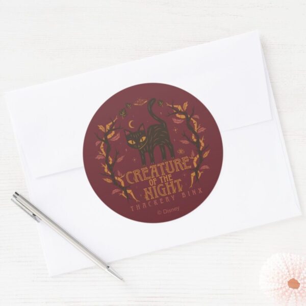 Hocus_Pocus_Thackery_Binx_Night_Magic_Classic_Round_Sticker_3 Hocus Pocus Thackery Binx Night Magic Classic Round Sticker