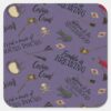 Hocus Pocus Trouble Is Brewing Pattern Square Sticker