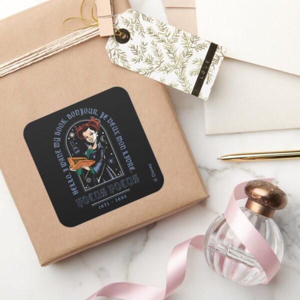 Hocus_Pocus_Winifred’s_Book_of_Spells_Square_Sticker_5 Hocus Pocus Winifreds Book Of Spells Square Sticker