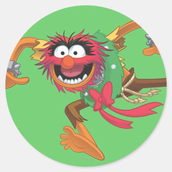 Holiday_Animal_3_Classic_Round_Sticker_1 Holiday Animal 3 Classic Round Sticker