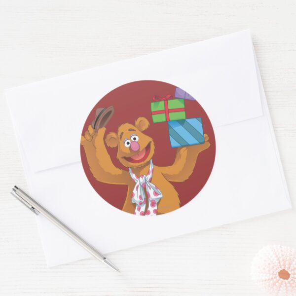 Holiday_Fozzie_the_Bear_2_Classic_Round_Sticker_3 Holiday Fozzie The Bear 2 Classic Round Sticker