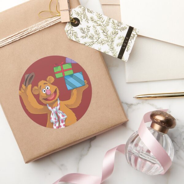 Holiday_Fozzie_the_Bear_2_Classic_Round_Sticker_5 Holiday Fozzie The Bear 2 Classic Round Sticker