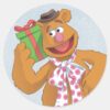Holiday_Fozzie_the_Bear_Classic_Round_Sticker_1 Holiday Fozzie The Bear Classic Round Sticker