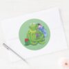 Holiday_Kermit_3_Classic_Round_Sticker_3 Holiday Kermit 3 Classic Round Sticker