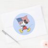 Holiday_Mickey___Flag_Classic_Round_Sticker_3 Holiday Mickey Flag Classic Round Sticker