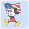 Holiday_Mickey___Flag_Square_Sticker_1 Holiday Mickey Flag Square Sticker