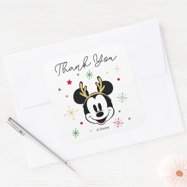 Holiday_Mickey_and_Friends_Baby_Shower_Square_Sticker_4 Holiday Mickey And Friends Baby Shower Square Sticker