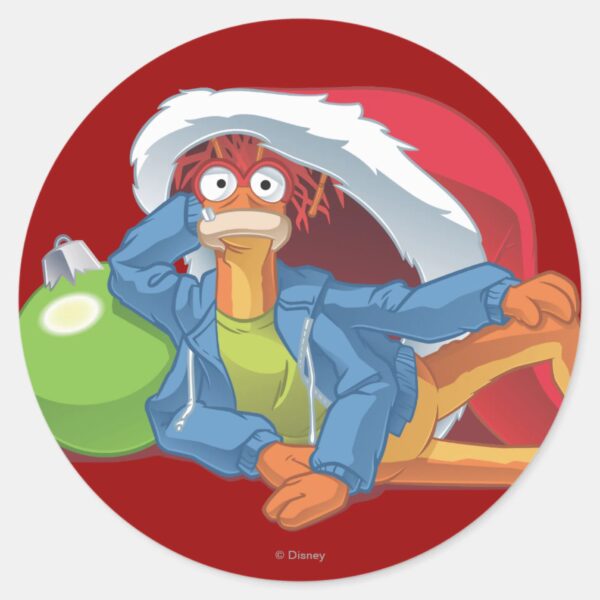 Holiday_Pepe_2_Classic_Round_Sticker_1 Holiday Pepe 2 Classic Round Sticker