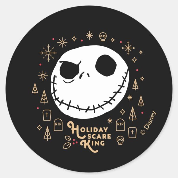 Holiday_Scare_King_Classic_Round_Sticker_1 Holiday Scare King Classic Round Sticker