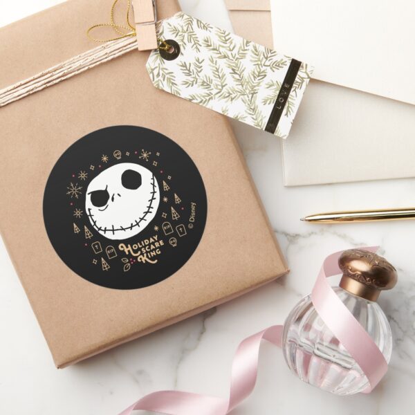 Holiday_Scare_King_Classic_Round_Sticker_5 Holiday Scare King Classic Round Sticker