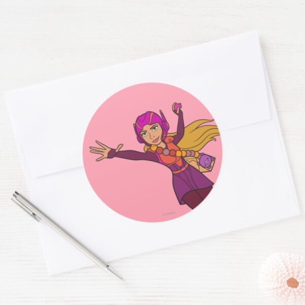 Honey_Lemon_Pink_Suit_Classic_Round_Sticker_3 Honey Lemon Pink Suit Classic Round Sticker