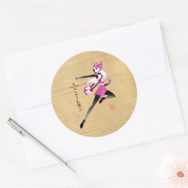 Honey_Lemon_on_the_Run_Classic_Round_Sticker_3 Honey Lemon On The Run Classic Round Sticker