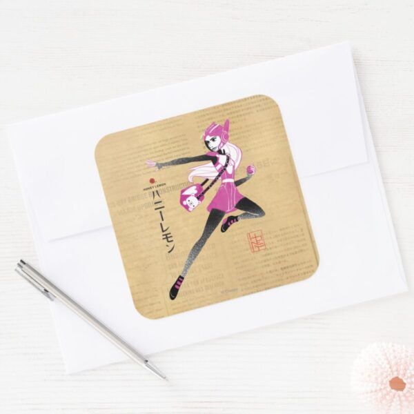 Honey_Lemon_on_the_Run_Square_Sticker_3 Honey Lemon On The Run Square Sticker