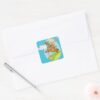 Hoppy Easter Square Sticker