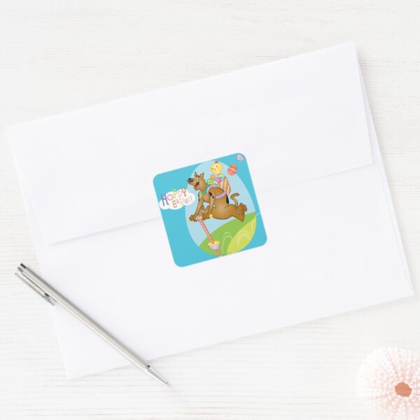 Hoppy_Easter_Square_Sticker_3 Hoppy Easter Square Sticker