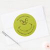 How_Grinch_Stole_Christmas_Face_-_Address_Classic_Round_Sticker_3 How Grinch Stole Christmas Face Address Classic Round Sticker