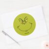 How_Grinch_Stole_Christmas_Face_Classic_Round_Sticker_3 How Grinch Stole Christmas Face Classic Round Sticker