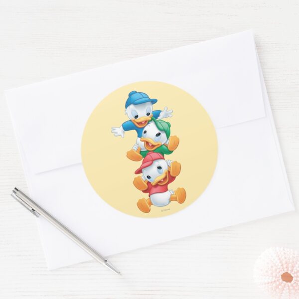 Huey,_Dewey,_and_Louie___Stacked_Classic_Round_Sticker_3 Huey Dewey And Louie Stacked Classic Round Sticker