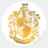 Hufflepuff_Crest_-_Splattered_Classic_Round_Sticker_1 Hufflepuff Crest Splattered Classic Round Sticker