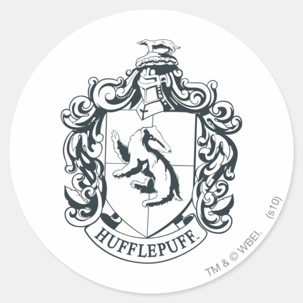 Hufflepuff_Crest_Classic_Round_Sticker_1 Hufflepuff Crest Classic Round Sticker