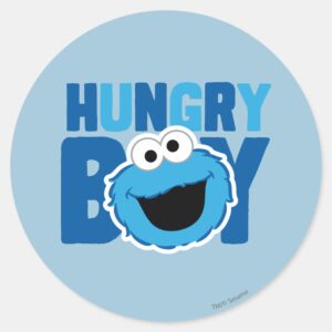 Hungry Cookie Monster Classic Round Sticker