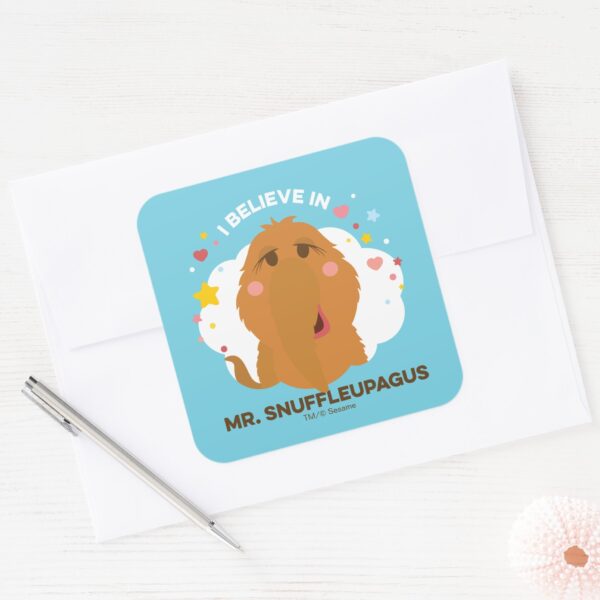 I_Believe_In_Mr._Snuffleupagus_Square_Sticker_3 I Believe In Mr. Snuffleupagus Square Sticker