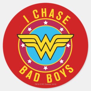 I Chase Bad Boys Classic Round Sticker