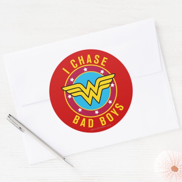 I_Chase_Bad_Boys_Classic_Round_Sticker_3 I Chase Bad Boys Classic Round Sticker