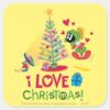 I_Love_Christmas_-_MARVIN_THE_MARTIAN™_Square_Sticker_1 I Love Christmas MARVIN THE MARTIAN™ Square Sticker