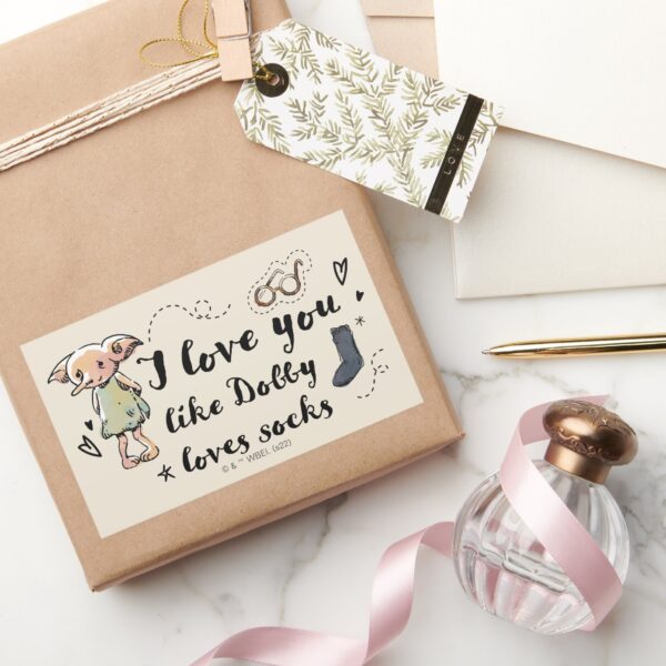 I_Love_You_Like_Dobby_Loves_Socks_Rectangular_Sticker_5 I Love You Like Dobby Loves Socks Rectangular Sticker