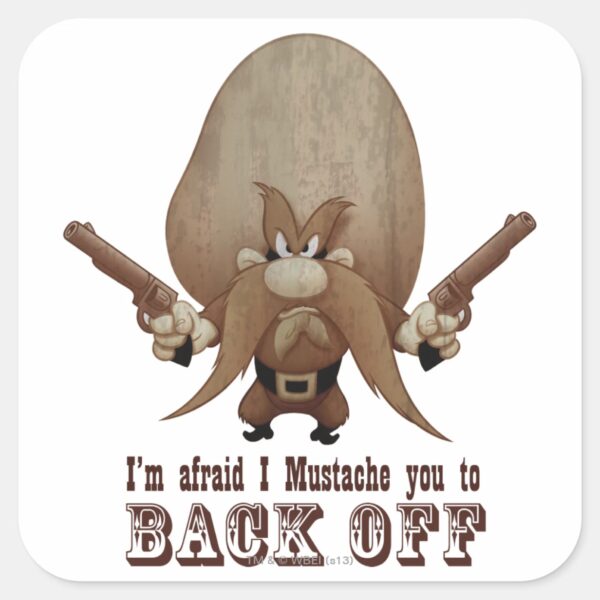I_Mustache_You_To_Back_Off_Square_Sticker_1 I Mustache You To Back Off Square Sticker