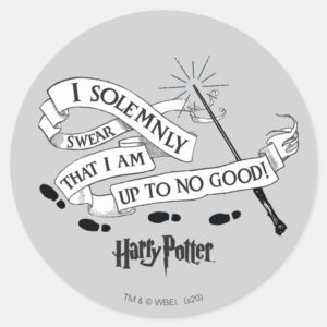 I Solemnly Swear That I Am Up To No Good Classic Round Sticker