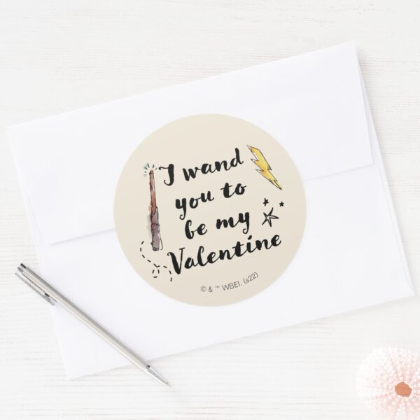 I_Wand_You_To_Be_My_Valentine_Classic_Round_Sticker_3 I Wand You To Be My Valentine Classic Round Sticker