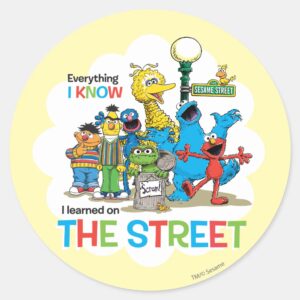 I Learned On THE STREET Classic Round Sticker