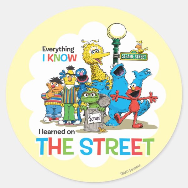 I_learned_on_THE_STREET_Classic_Round_Sticker_1 I Learned On THE STREET Classic Round Sticker