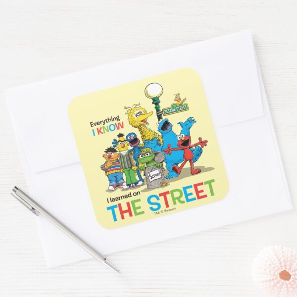I Learned On THE STREET Square Sticker
