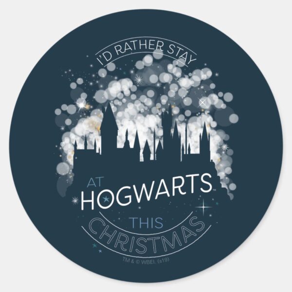 I'd_Rather_Stay_At_HOGWARTS™_Magic_Lights_Art_Classic_Round_Sticker_1 Id Rather Stay At HOGWARTS™ Magic Lights Art Classic Round Sticker