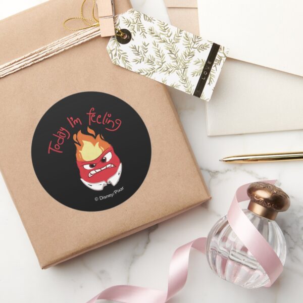 Inside Out 2 Today Im Feeling Anger Graphic Classic Round Sticker