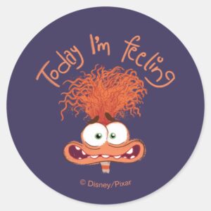 Inside Out 2 Today Im Feeling Anxiety Graphic Classic Round Sticker