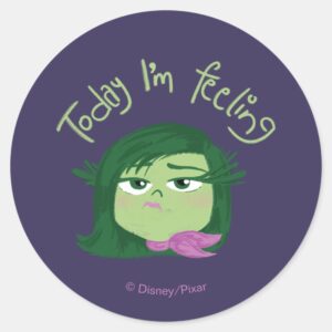Inside Out 2 Today Im Feeling Disgust Graphic Classic Round Sticker