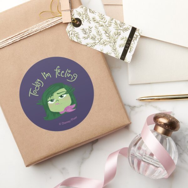 Inside_Out_2_Today_I’m_Feeling_Disgust_Graphic_Classic_Round_Sticker_5 Inside Out 2 Today Im Feeling Disgust Graphic Classic Round Sticker