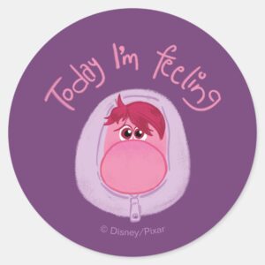 Inside Out 2 Today Im Feeling Embarrassment Classic Round Sticker