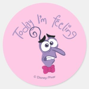 Inside Out 2 Today Im Feeling Fear Graphic Classic Round Sticker
