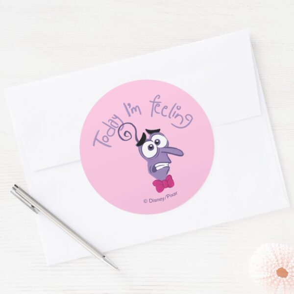 Inside Out 2 Today Im Feeling Fear Graphic Classic Round Sticker