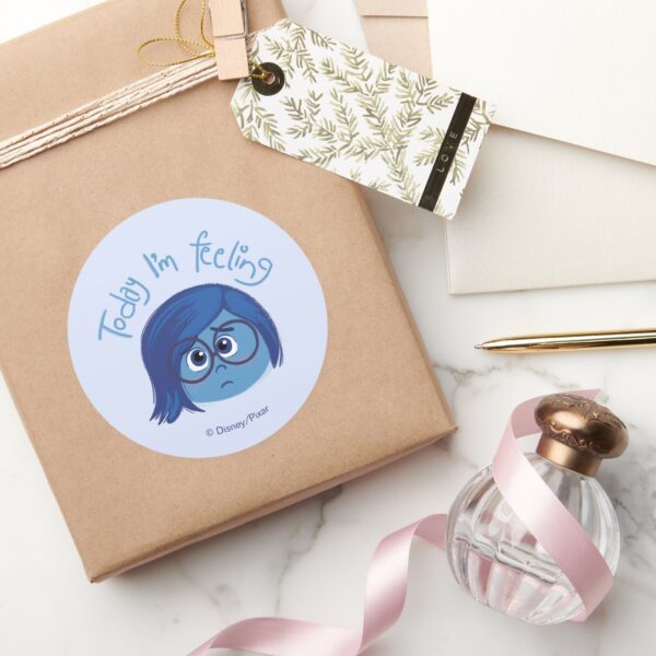 Inside Out 2 Today Im Feeling Sadness Graphic Classic Round Sticker