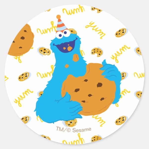 It's_a_Cookie_Party_Pattern_Classic_Round_Sticker_1 Its A Cookie Party Pattern Classic Round Sticker